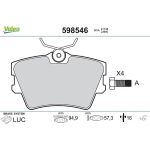 Valeo Bremsbelagsatz 598546 Valeo Bremsbelagsatz 598546