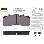 Valeo Bremsbelagsatz 882204 Valeo Bremsbelagsatz 882204