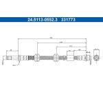 ATE Bremsschlauch 24.5113-0552.3 ATE Bremsschlauch 24.5113-0552.3