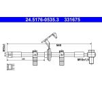 ATE Bremsschlauch 24.5176-0535.3 ATE Bremsschlauch 24.5176-0535.3