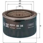 OC 24 MAHLE Ölfilter OC 24, Anschraubfilter, Höhe 60,5 mm – u. a. für Renault 5 (122_), 5 Kasten/Schrägheck (238_), 6 (118_) – OE Nummer 0855961100 - l OC 24 MAHLE Ölfilter OC 24, Anschraubfilter, Höhe 60,5 mm – u. a. für Renault 5 (122_), 5 Kasten/Schrägheck (238_), 6 (118_) – OE Nummer 0855961100 - l