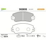 Valeo Bremsbelagsatz 302655 Valeo Bremsbelagsatz 302655