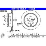 Bremsscheibe Lexus T. Is 2.2D/2.5 05-13 24.0110-0335.1 Bremsscheibe Lexus T. Is 2.2D/2.5 05-13 24.0110-0335.1
