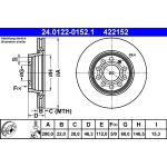 Bremsscheibe Vw Passat 96-05 24.0122-0152.1 Bremsscheibe Vw Passat 96-05 24.0122-0152.1