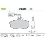 VALEO Bremsbeläge 598016 VALEO Bremsbeläge 598016
