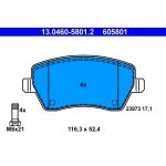 Bremsbelagsatz Nissan P. Micra 1,0-1,6 03-10 13.0460-5801.2 Bremsbelagsatz Nissan P. Micra 1,0-1,6 03-10 13.0460-5801.2