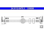 ATE Bremsschlauch 24.5112-0475.3 ATE Bremsschlauch 24.5112-0475.3