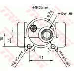 TRW Radbremszylinder BWD123 TRW Radbremszylinder BWD123