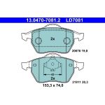 Bremsbelagsatz Vw P. Golf/Passat/Vento 1.8-2.8 91-06 Keramik 13.0470-7081.2 Bremsbelagsatz Vw P. Golf/Passat/Vento 1.8-2.8 91-06 Keramik 13.0470-7081.2