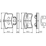 Bosch Bremsbelagsatz 0 986 424 642 Bosch Bremsbelagsatz 0 986 424 642