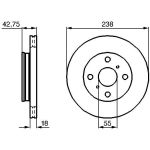 Bremsscheibe VA 0 986 478 438 Bremsscheibe VA 0 986 478 438