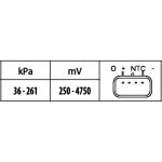HELLA Sensor, Saugrohrdruck 6PP 009 400-381 HELLA Sensor, Saugrohrdruck 6PP 009 400-381