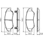 Bosch Bremsbelagsatz 0 986 424 696 Bosch Bremsbelagsatz 0 986 424 696