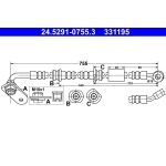 ATE Bremsschlauch 24.5291-0755.3 ATE Bremsschlauch 24.5291-0755.3