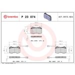 BREMBO Bremsklötze VA P 23 074 BREMBO Bremsklötze VA P 23 074
