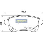 Japanparts Bremsbeläge PP-0704AF Japanparts Bremsbeläge PP-0704AF
