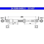 ATE Bremsschlauch 24.5289-0495.3 ATE Bremsschlauch 24.5289-0495.3