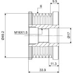 Valeo Lichtmaschinenfreilauf 588056 Valeo Lichtmaschinenfreilauf 588056