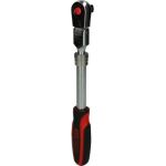 KS TOOLS Kniehebel-Teleskopknarre 1/2 CHROMEplus, 72 Zähne 914.1220