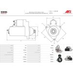 S0006 AS-PL Anlasser (Starter) 12 V 1,8 kW 9 Zähne S0006