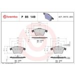BREMBO Bremsklötze VA P 85 149 BREMBO Bremsklötze VA P 85 149