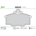 Valeo Bremsbelagsatz 598205 Valeo Bremsbelagsatz 598205
