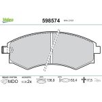 Valeo Bremsbelagsatz 598574 Valeo Bremsbelagsatz 598574