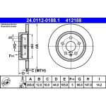 Bremsscheibe Opel T. Astra/Mokka 1.3-2.0 Cdti 09 24.0112-0188.1 Bremsscheibe Opel T. Astra/Mokka 1.3-2.0 Cdti 09 24.0112-0188.1