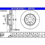 Bremsscheibe Volvo P. C70/S70/S90/V70 97-05 24.0126-0102.1 Bremsscheibe Volvo P. C70/S70/S90/V70 97-05 24.0126-0102.1