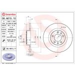 71 482 015 Bremsscheibe HA 08.A615.11 71 482 015 Bremsscheibe HA 08.A615.11