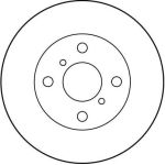 Bremsscheibe Toyota P.Paseo/Starlet/Tercel 1.0-1.5 89-99 DF4007 Bremsscheibe Toyota P.Paseo/Starlet/Tercel 1.0-1.5 89-99 DF4007