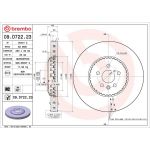 BREMBO Bremsscheibe 09.D722.23 BREMBO Bremsscheibe 09.D722.23
