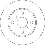 Bremsscheibe Toyota P. Yaris 1.0-1.5 99-05 DF4112 Bremsscheibe Toyota P. Yaris 1.0-1.5 99-05 DF4112