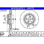 Bremsscheibe Honda P. Accord 2.0-2.4 08-15 24.0132-0172.1 Bremsscheibe Honda P. Accord 2.0-2.4 08-15 24.0132-0172.1