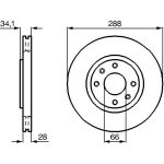 Bremsscheibe VA 0 986 478 980 Bremsscheibe VA 0 986 478 980