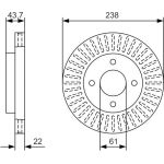 Bosch Bremsscheibe 0 986 479 A87 Bosch Bremsscheibe 0 986 479 A87