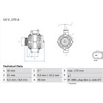 Bosch Lichtmaschine 0 986 082 480 Bosch Lichtmaschine 0 986 082 480