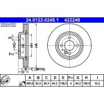 Bremsscheibe Mini P. Cooper 06 24.0122-0248.1 Bremsscheibe Mini P. Cooper 06 24.0122-0248.1