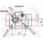 BWF159 TRW Radbremszylinder BWF159 BWF159 TRW Radbremszylinder BWF159