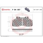 P B4 007 BREMBO Bremsbelagsatz, Scheibenbremse P B4 007 P B4 007 BREMBO Bremsbelagsatz, Scheibenbremse P B4 007