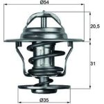 Thermostateinsatz mit Dichtung TX 13 71D Thermostateinsatz mit Dichtung TX 13 71D