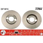 TRW Bremsscheibe DF1874 TRW Bremsscheibe DF1874