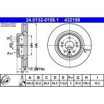 ATE Bremsscheibe Mercedes-Benz Vorderachse W164/W251 3.0-5.5 4-Matic 05 24.0132-0158.1 ATE Bremsscheibe Mercedes-Benz Vorderachse W164/W251 3.0-5.5 4-Matic 05 24.0132-0158.1