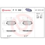 BREMBO Bremsklötze HA P 11 032 BREMBO Bremsklötze HA P 11 032