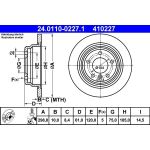 Bremsscheibe Bmw T. E39 2.0-2.5 Td 95-03 24.0110-0227.1 Bremsscheibe Bmw T. E39 2.0-2.5 Td 95-03 24.0110-0227.1