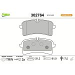 Valeo Bremsbelagsatz 302764 Valeo Bremsbelagsatz 302764