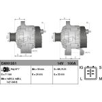 DENSO Generator DAN1351 DENSO Generator DAN1351