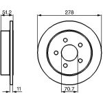 Bosch Bremsscheibe Hinterachse 0 986 478 487 Bosch Bremsscheibe Hinterachse 0 986 478 487