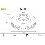 VALEO Bremsscheibe 186188