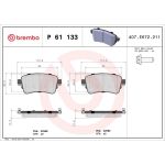 BREMBO Bremsklötze HA P 61 133 BREMBO Bremsklötze HA P 61 133